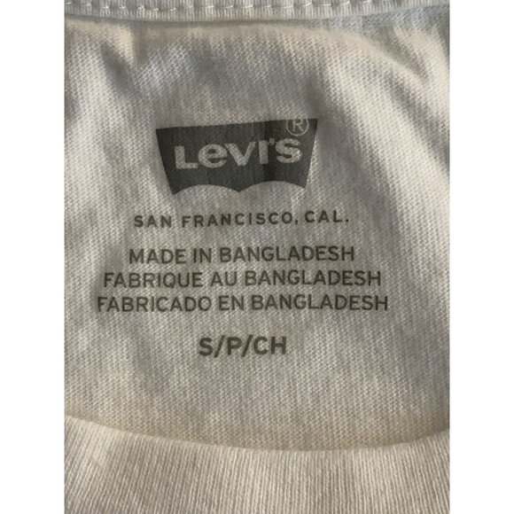 Levis Womens White Graphic T-Shirt Size S/P - Picture 4 of 9